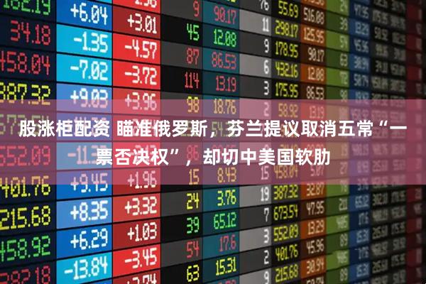 股涨柜配资 瞄准俄罗斯，芬兰提议取消五常“一票否决权”，却切中美国软肋